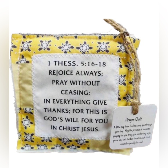 Other - Yellow Prayer Quilt • 1 Thessalonians 5:16-18